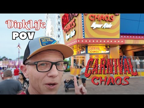 Carnival Chaos Hyper Ride at Clifton Hill, Niagara Falls (POV) + Review