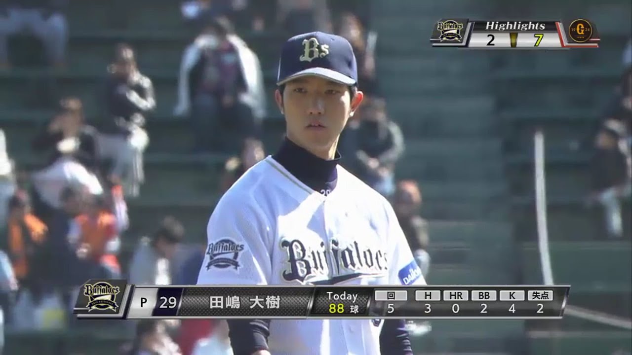オリックス期待のドラ1左腕・田嶋投手が5回2失点の好投で開幕ローテ入りへ前進