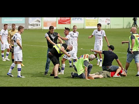ULTRAS SOBĚ: Hráč Líšně vs. fanoušek Zbrojovky, bitka přímo na hřišti! Líšeň - Zbrojovka (2021/2022)