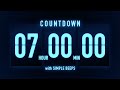 7 Hours Countdown Timer Flip Clock With Simple Beeps