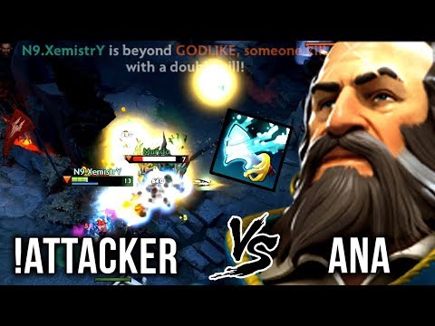 !Attacker vs Ana - Best Kunkka vs New Kunkka Player - EPIC Battle Dota 2
