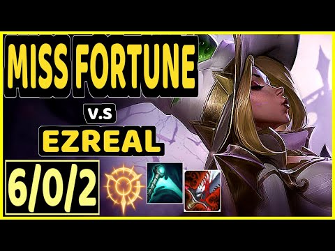 CODY SUN (MISS FORTUNE) vs EZREAL - 6/0/2 KDA BOTTOM ADC CHALLENGER GAMEPLAY - NA