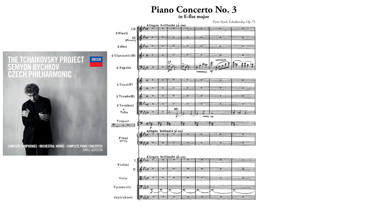 Tchaikovsky: Piano Concerto No. 3 in E-flat major, Op. 75 (with Score)