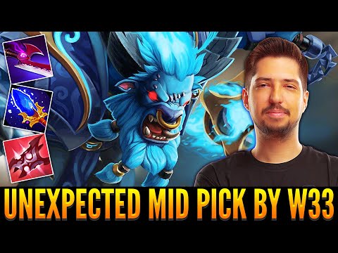 W33 Going Mid With Unexpected Pick - Crazy Spirit Breaker Play Vs Super Strong Monkey King & Spectre