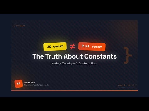 Javascript Const ≠ Rust Const The Node Js Dev Guide