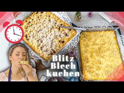 BLITZ BLECHKUCHEN - 2 Blechkuchen in 30 Minuten - Kuchen vom Blech für Grillparty