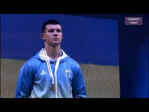 Top 3 in Men's Parallel Bars Final - 2022 Szombathely Gymnastics World Challenge Cup