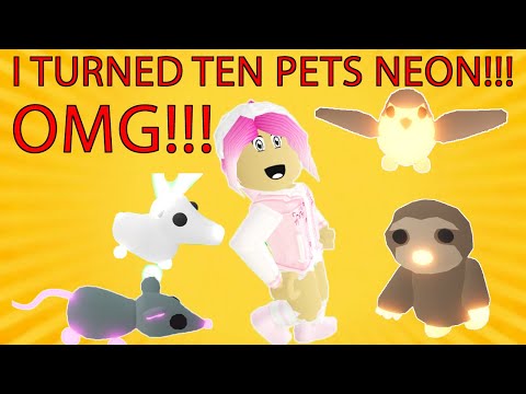 Turning All My Pink Pets Neon In Adopt Me Roblox Adopt Me Neon - 21 all neon pets in adopt me roblox