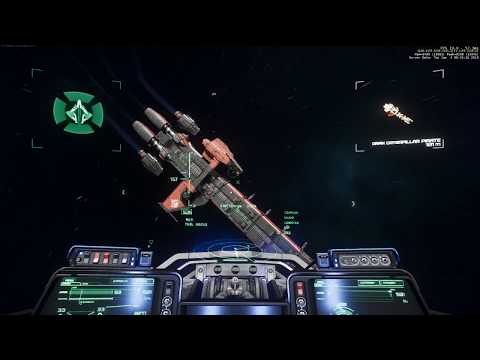 Sabre Raven dogfight with Caterpillars and Connies - Star Citizen