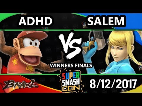 Smash Con 2017 Brawl - Salem (ZSS) vs ADHD (Diddy Kong) SSBB WF