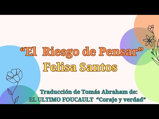 Vídeo relacionado con El último Foucault: Traducción inédita al castellano de Coraje y verdad de Michel Foucault