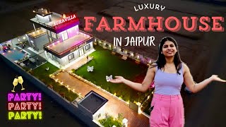 Tour of Aura Villa Jaipur | Luxury Villa in Jaipur | Farmhouse | Party Outhouse | Jaipur Dronie