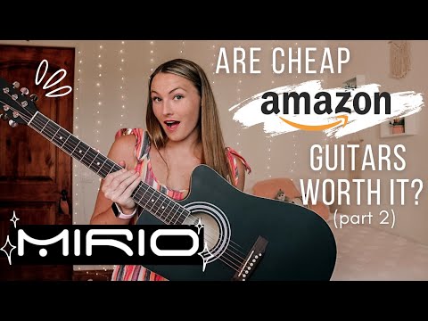 Are Cheap Guitars on Amazon Worth it? PART 2 // Mirio Guitar Review & Unboxing 2021