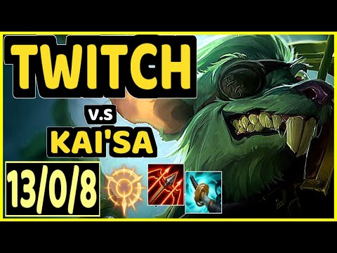 XDSMILEY (TWITCH) vs KAI'SA - 13/0/8 KDA BOTTOM ADC CHALLENGER GAMEPLAY - EUW