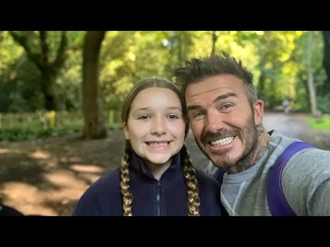 David  Beckham and daughter HarperSeven having fun time