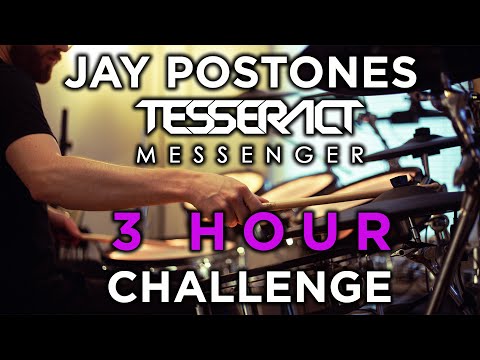 TESSERACT - MESSENGER (3hr challenge!) - Drum performance by Jay Postones