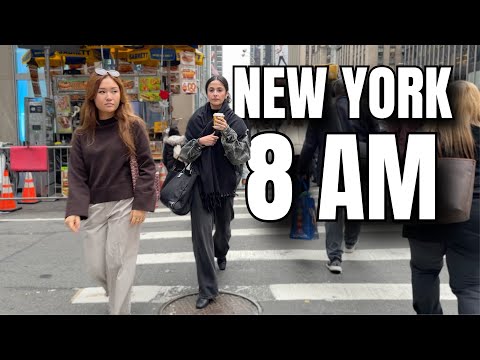 NEW YORK CITY Walking Tour [4K] - This Is NEW YORK CITY At 8 AM
