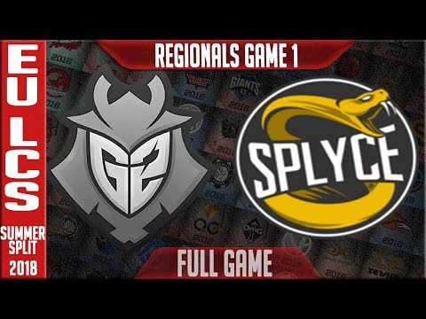 G2 vs SPY Highlights Game 1 | EU LCS Regionals Semi-final Summer 2018 | G2 Esports vs Splyce G1