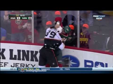 Matt Beleskey vs Zenon Konopka Oct 5, 2013