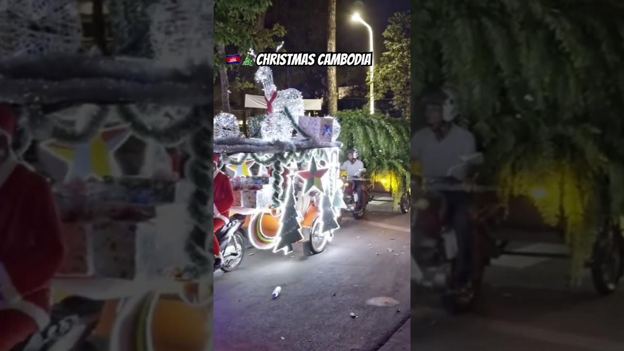 🇰🇭🎄🎅 Christmas Cambodia #cambodia #christmas #siemreap #tuktuk #remorque #asia #travel