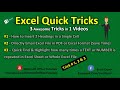 MS Excel Quick Tricks Trick 1 2 3 Awesome Excel Tricks