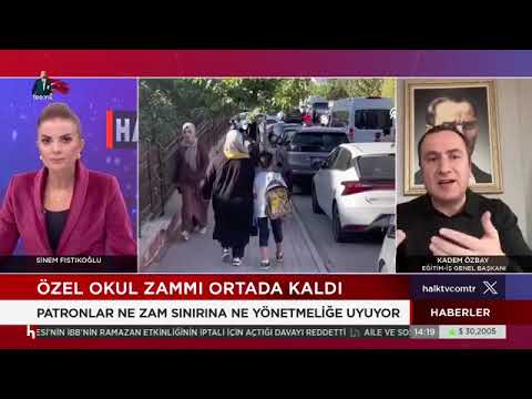 Genel Başkanımız Kadem Özbay, özel okul fiyatları, öğrencilerin anayasal bir hakkı olan eğitim hakkının ücretsiz olması gerektiği, özel okullarda çalışan öğretmenlere taban maaş uygulanmasının yapılması gerektiğini Halk Tv’de katıldığı canlı yayında 