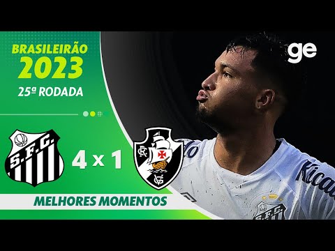 Gols e lances de Santos x Vasco da Gama