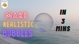 BLENDER TUTORIAL : Make Realistic bubbles In 3 Minutes || shiva's gaming zone