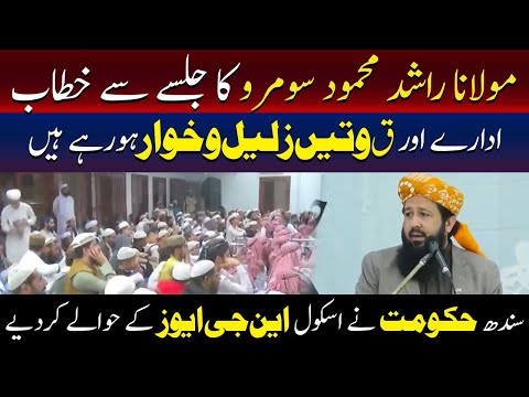 سندھ حکومت کے اسکول این جی اوز کے حوالے کرنے پر مولانا راشد محمود سومرو کا ردعمل
