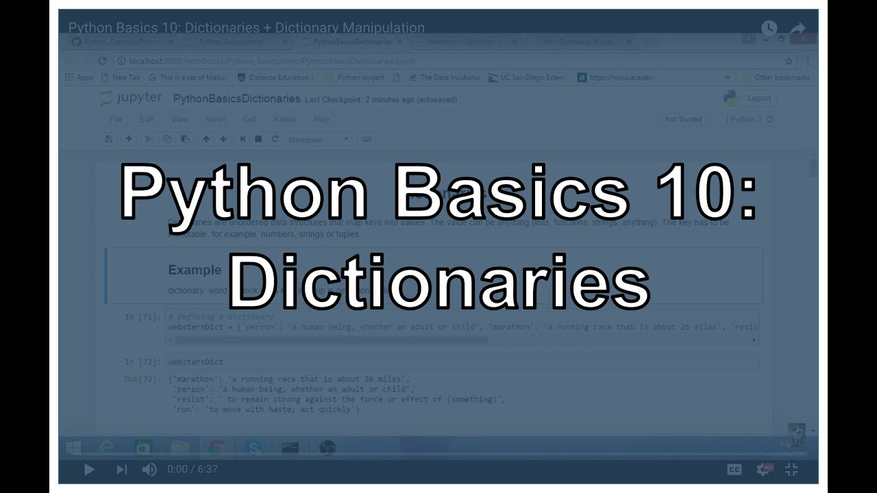 Python Dictionaries and Dictionary Manipulation