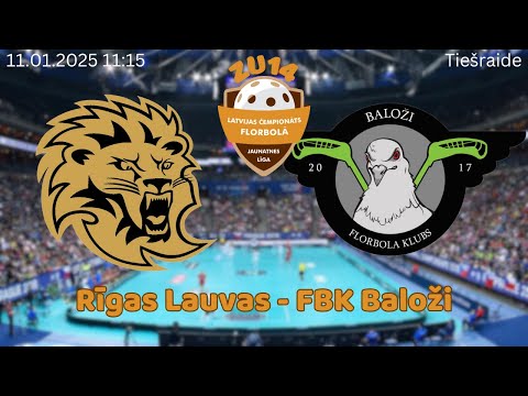 Florbols zēni U14. Rīgas Lauvas  2- FBK Baloži. Rīgā, 11.01.2025.