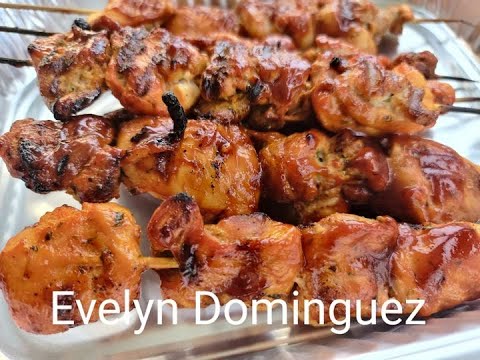 Como hacer Pinchos de Pollo,que la carne quede suave y jugosa