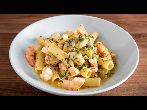 YouTube video about Delectable Ribbony Shrimp and Scrumptious Pasta Scampi Dish