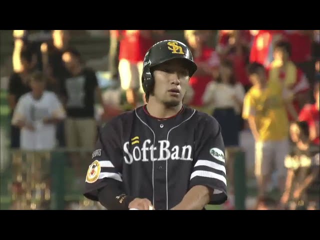 【1回表】ホークス・柳田 2試合連続タイムリーヒットで先制!!  2014/8/6 L-H