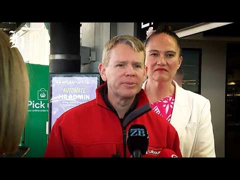 Thumbnail for Labour leader Chris Hipkins speaks to media