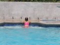 Kate Diving Off The Diving Board