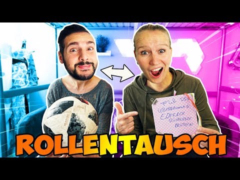 24 STUNDEN ROLLENTAUSCH CHALLENGE mit Kaan & Kathi | Kaan im DIY Bastel Fieber & Kathi spielt Roblox