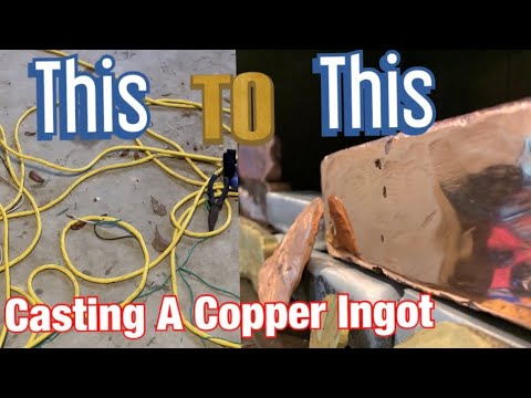 HUGE COPPER MELT!! SCRAP WIRE TO EXTREMELY SHINY BAR! |ASMR|