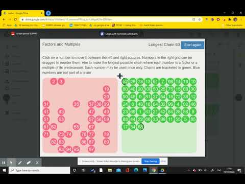longest factors and multiples chain