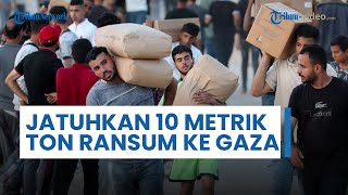 AS Jatuhkan 10 Metrik Ton Ransum ke Gaza Utara dalam Operasi Gabungan Pesawat C-130 Angkatan Udara