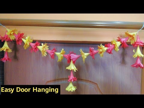 Door Hanging With Paper - Door Toran Making At Home - Home Decorating Ideas Video