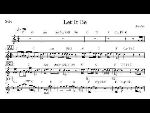 Let It Be  - Sheet Music - Alto.Sax