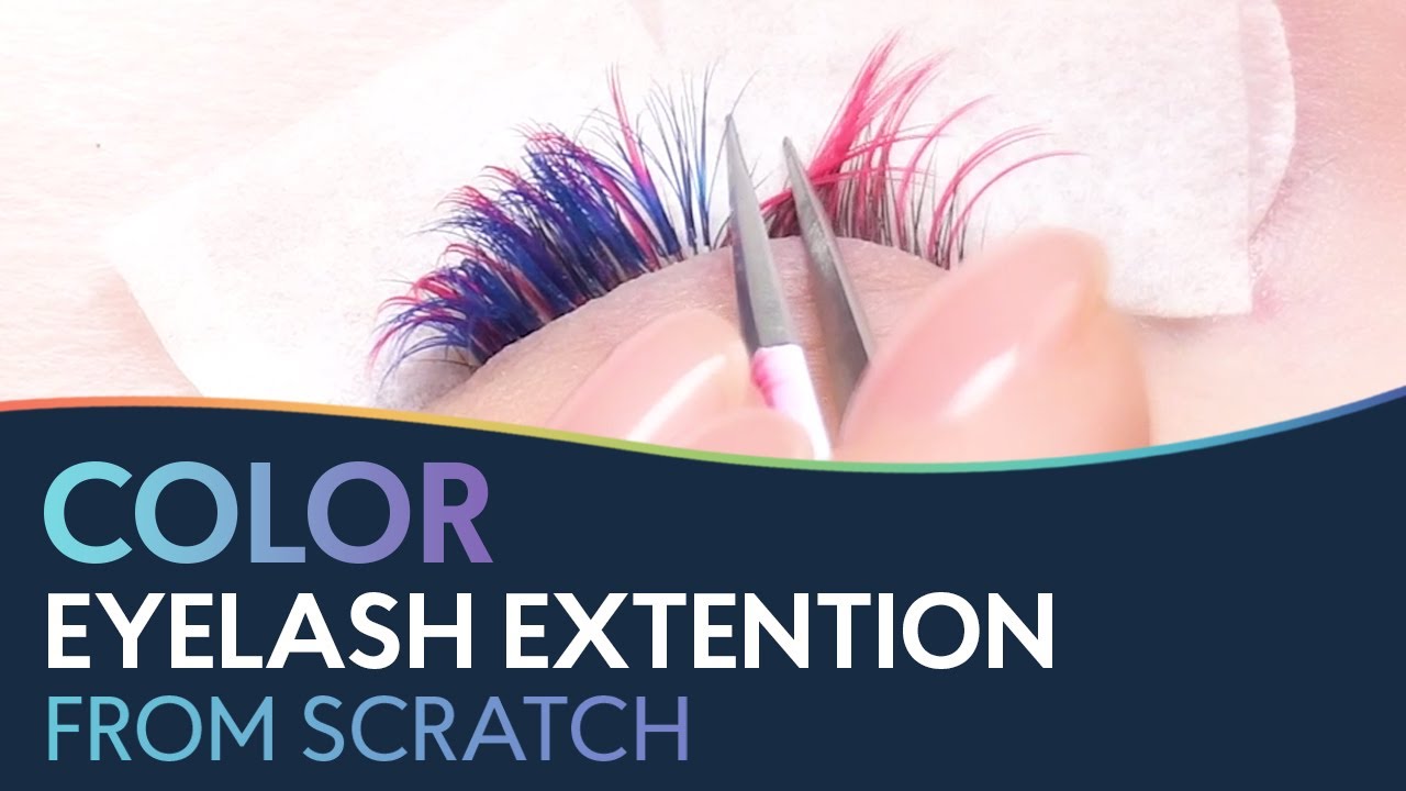 Colored eyelash extension from scratch!