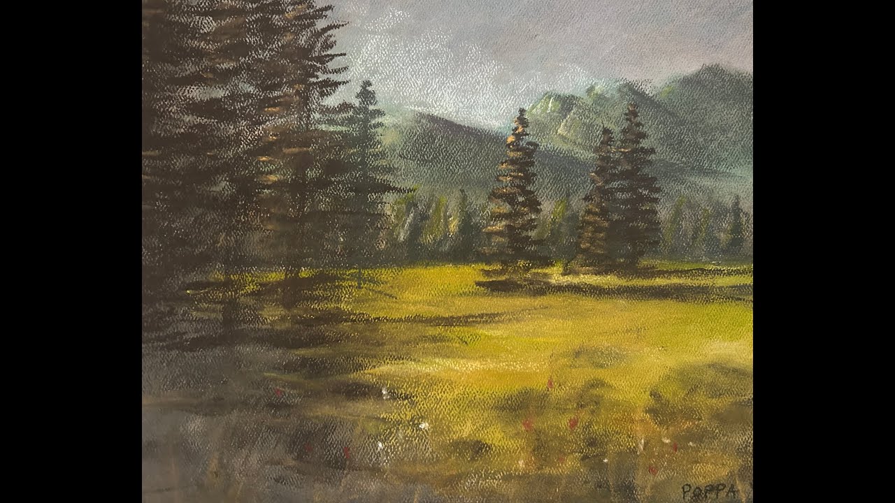 Pastel Landscape Painting #pasteldrawing #howtopaint #howtodraw