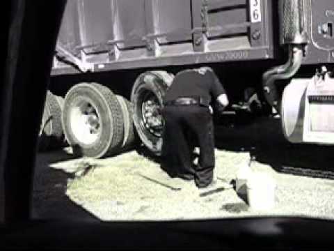 changing a semi truck tire
