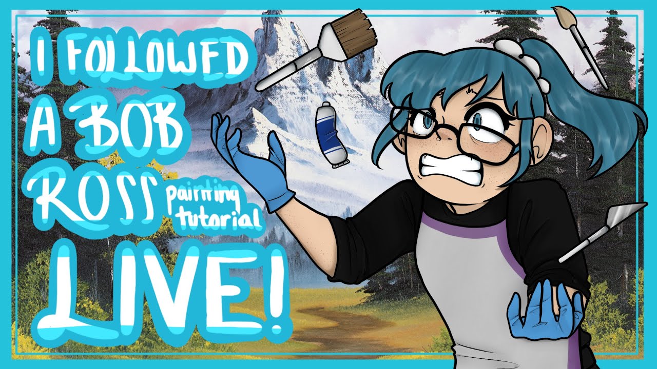 I Followed A Bob Ross Painting Tutorial Live!