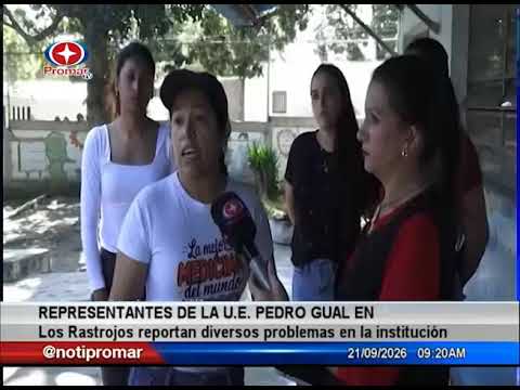 Representantes de la U.E Pedro Gual en Los Rastrojos reportan diversos problemas en la institución