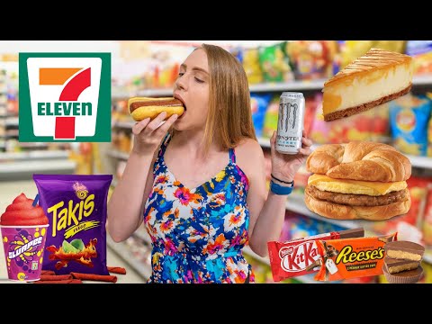 GAS STATION CHEAT DAY | CANDY, CHEESECAKE, HOT DOG,...