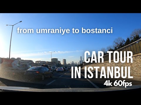 Car Tour In Istanbul | From Umraniye to Bostanci | 4k 60fps | 22.02.2023 | #istanbul #traffic