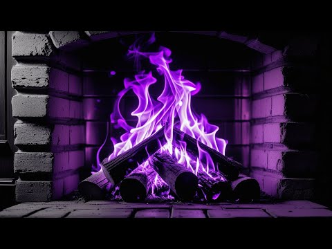 Mystical Purple Fireplace Ambience with Enchanted Violet Flames for Sleep, Focus, & Deep Relaxation